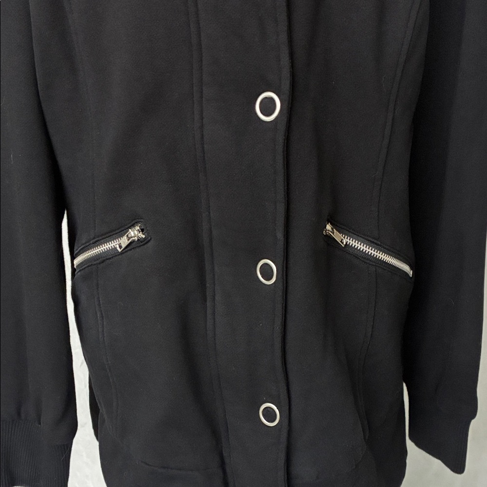 Found Black Cotton Long Jacket - Picture 6 of 13
